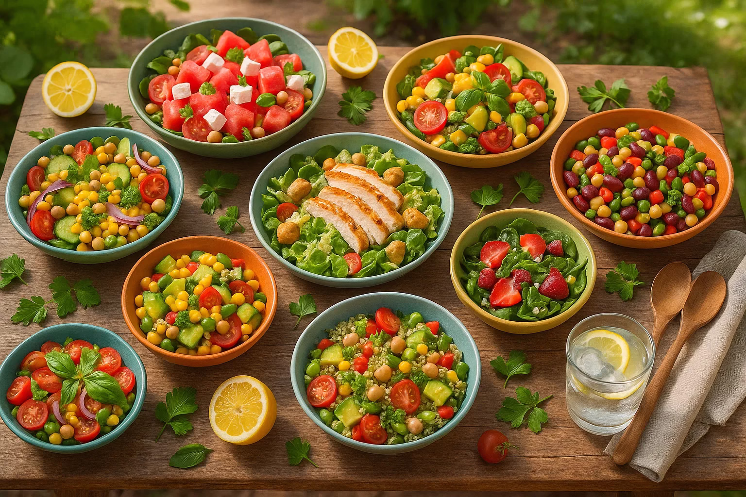 feature image for top 10 summer salads