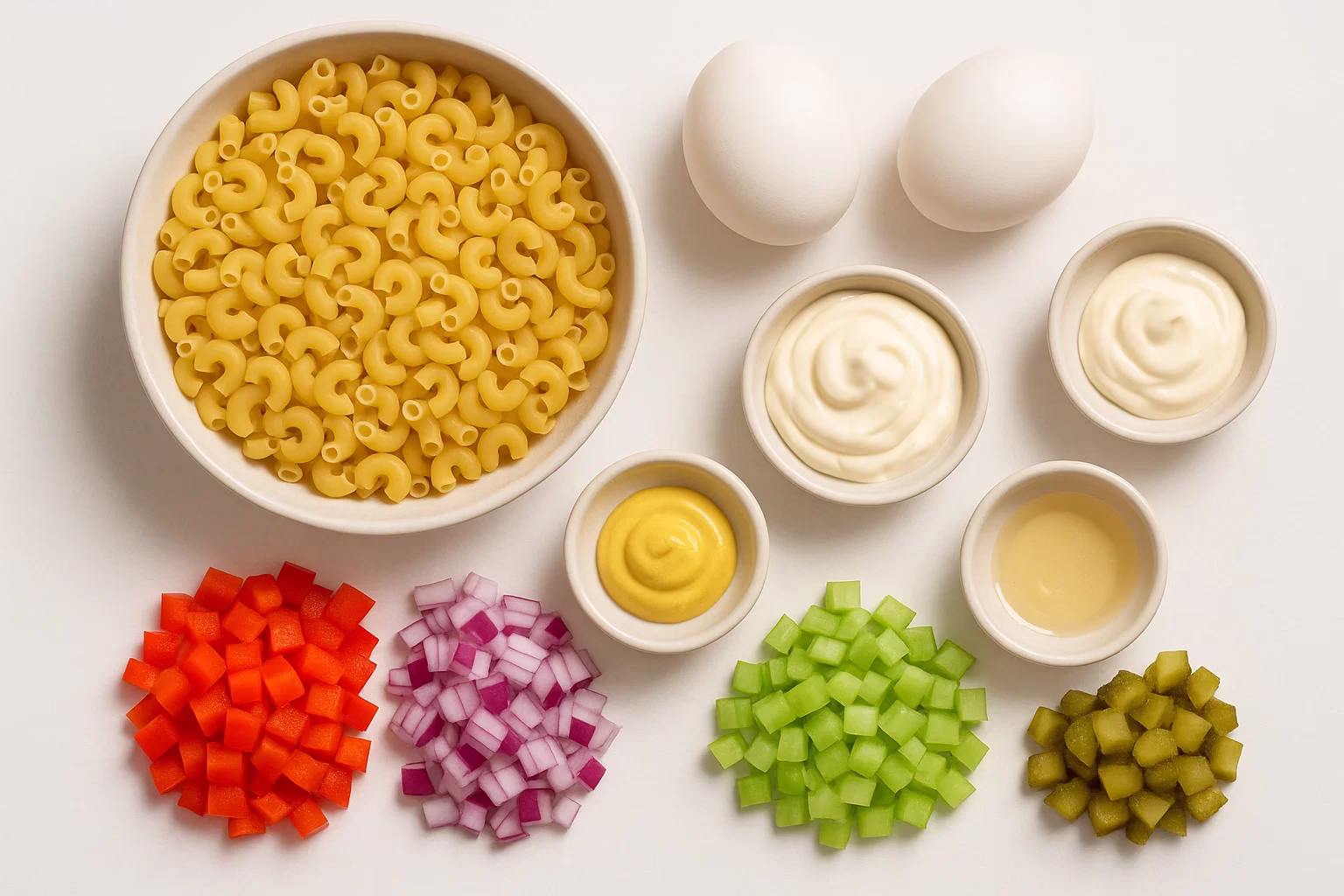 ingredients for cold pasta salad