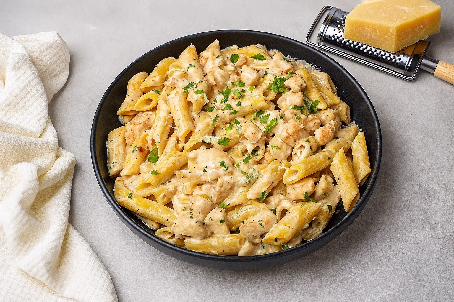 creamy garlic chicken pasta