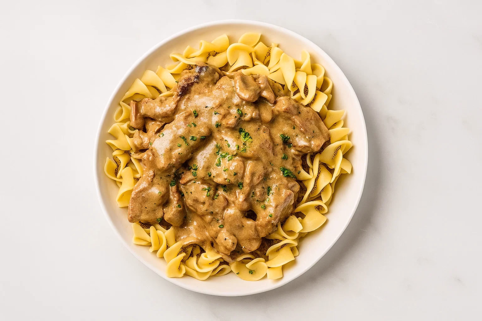 dish of Easy Beef Stroganoff Recipe