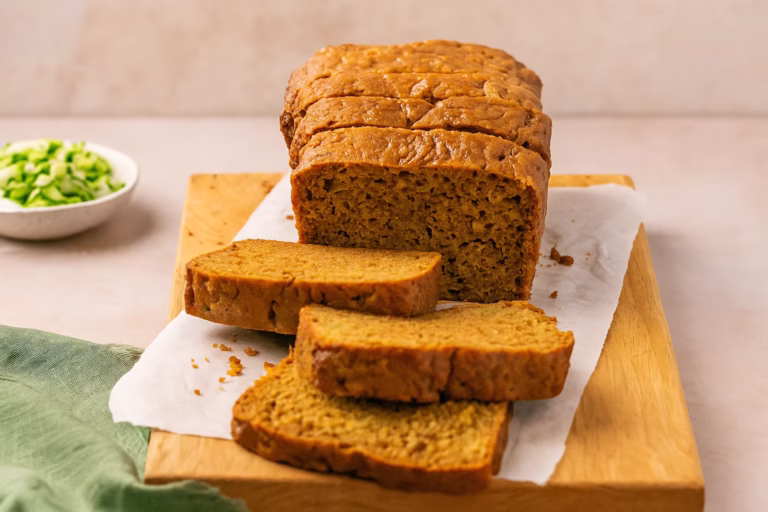 Gluten Free Zucchini Bread sliced side view