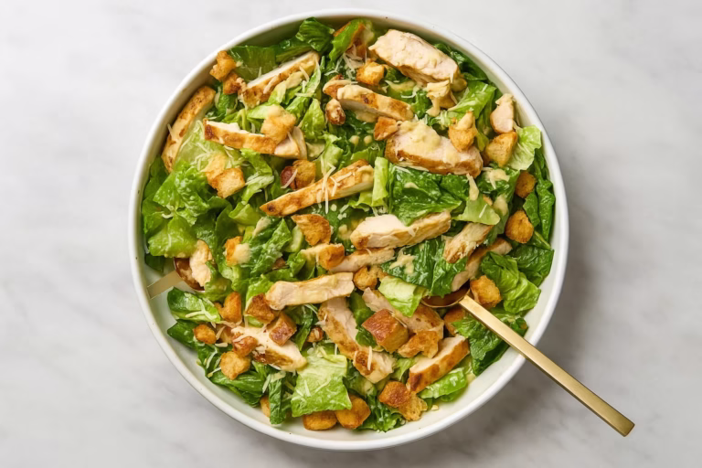 chicken caesar salad top down