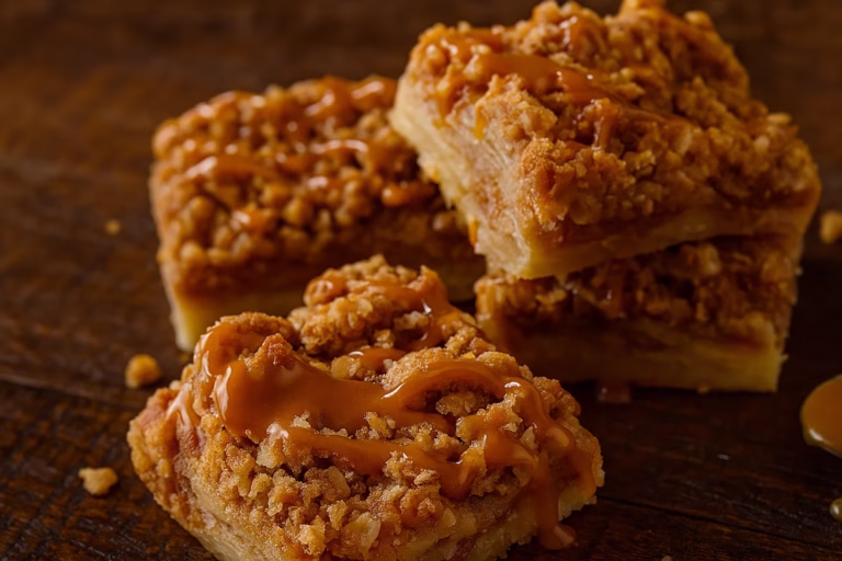 salted caramel apple bars