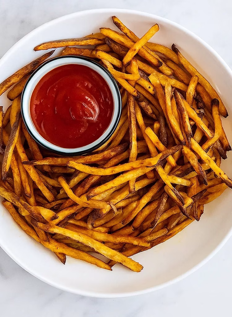 Baked French Fries top down