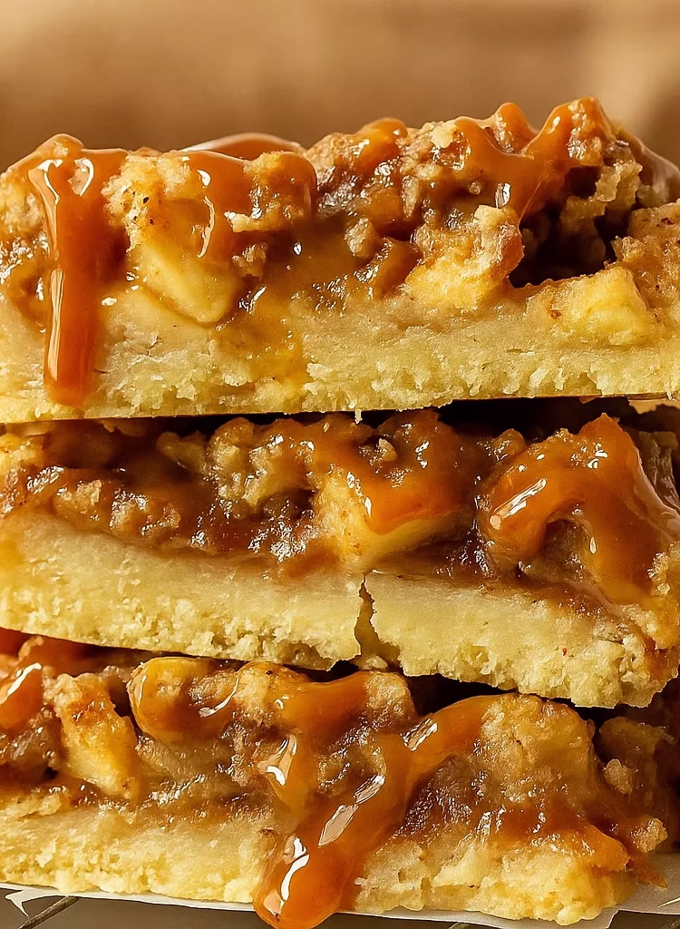 salted caramel apple bars